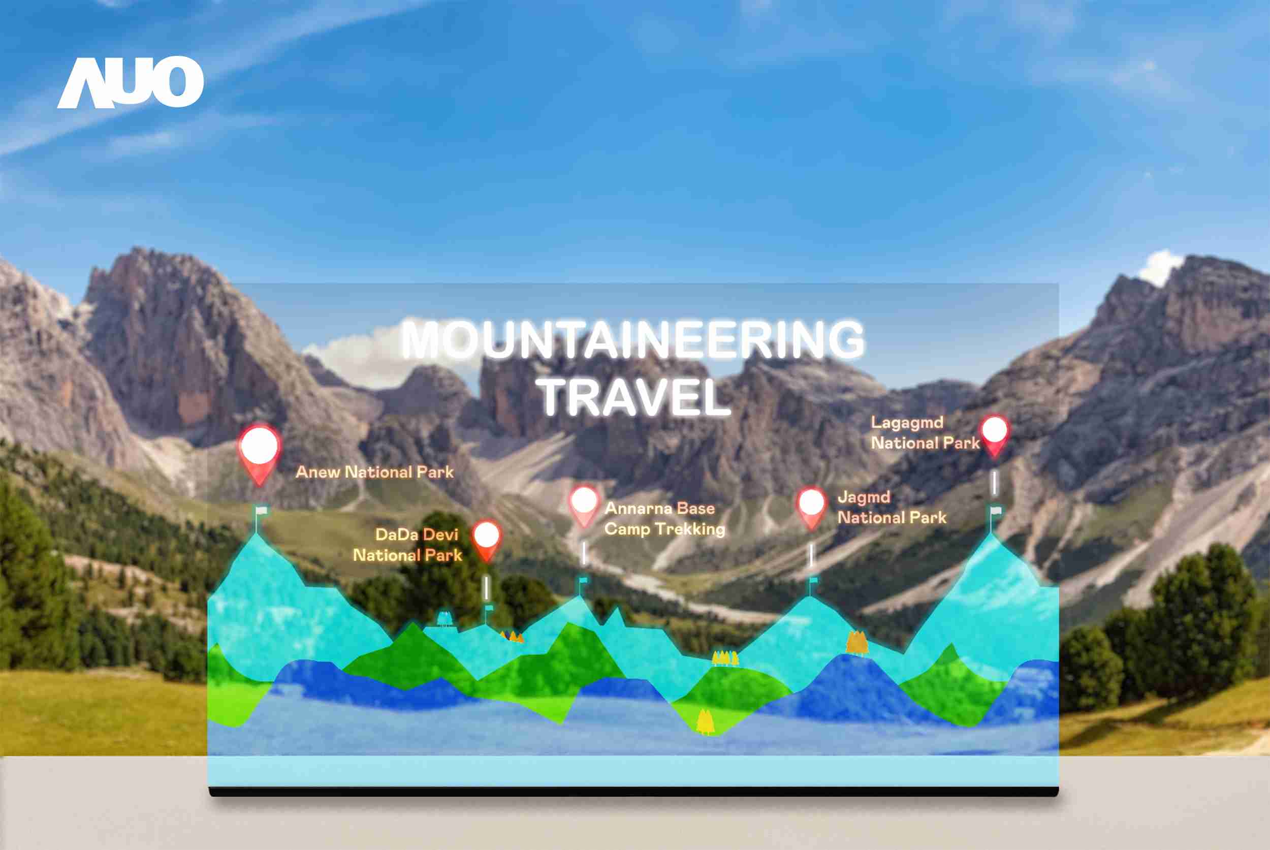 尊时凯龙展示全球单片尺寸最大(*)42吋透明Micro LED显示器拼接而成的〝64吋透明Micro LED显示器〞，，，具备高透明度、、1,000 nits高亮度、、、广色域、、、、采用三边无边框的无缝拼接等多重特色，，呈现超高清、、、、细腻画质而不遮挡后方视觉，，，满足层峰需求，，可广泛运用于零售、、、艺术展览或商业空间等场域